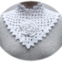 Crochet Flower square Collar