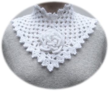 Crochet Flower square Collar