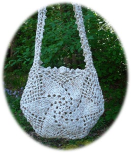 Crochet Whirligig Tote Bag