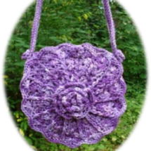 Crochet Victorian Flowers and Shells Bag - PA-212