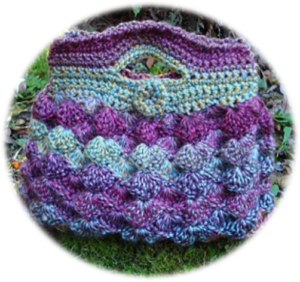 Crochet Shell Stitch Clutch Bag - PA-223