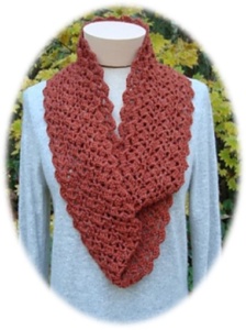 Crochet Autumn Elegance Infinity Scarf