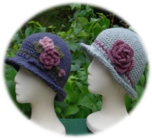 Crochet Brimmed Cloche Hats