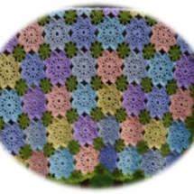 Crochet Patchwork Flowers Baby Blanket