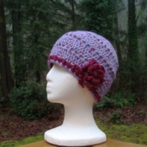 Crochet Embellished Cap and Slouchy Beanie