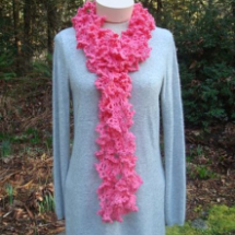 Crochet Ruffled Lace Scarf
